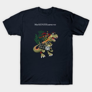 Clanosaurus Rex MacKENZIEsaurus rex Plaid MacKenzie Modern Scotland Ireland Family Tartan T-Shirt